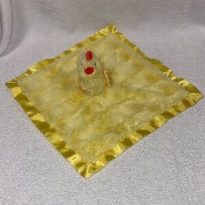 cloud island Yellow Chick Security Blanket crinkle lovey satin back